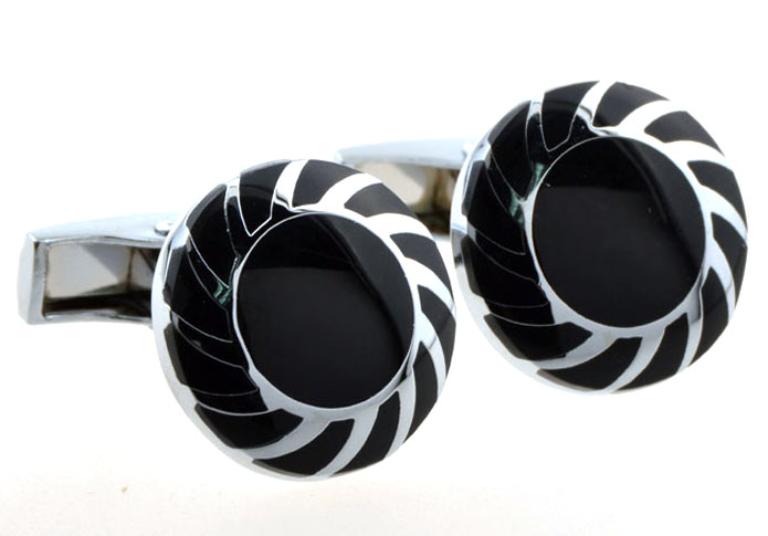  Black Classic Cufflinks Onyx Cufflinks Wholesale & Customized  CL654318