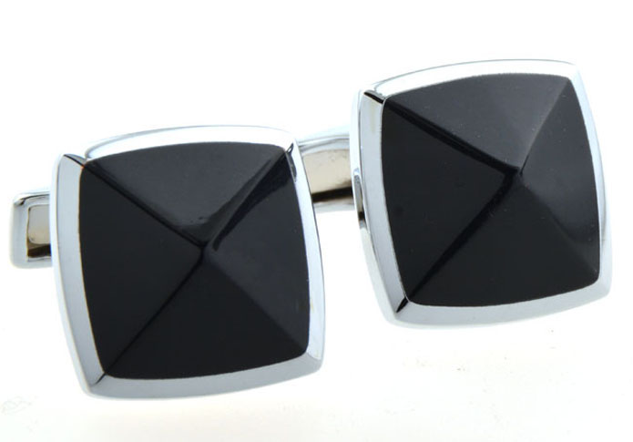  Black Classic Cufflinks Onyx Cufflinks Wholesale & Customized  CL654349