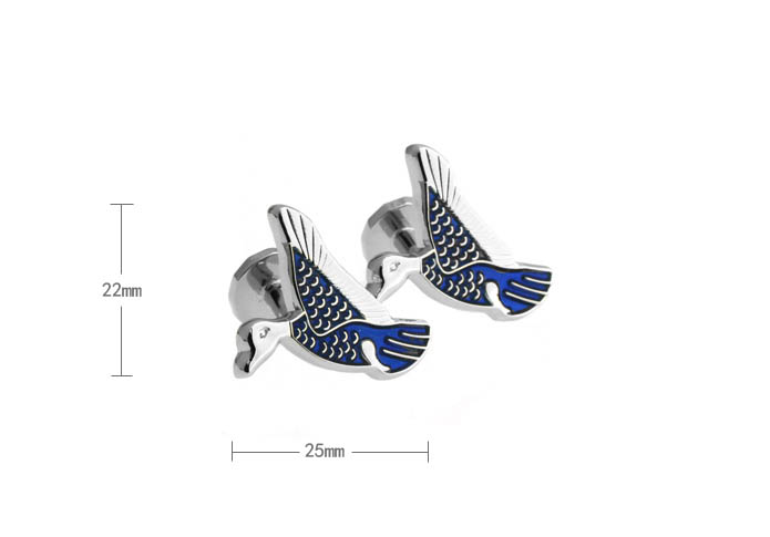 Kingfisher Cufflinks  Blue Elegant Cufflinks Paint Cufflinks Animal Wholesale & Customized  CL610792