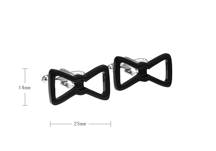 Bow tie Cufflinks  Black Classic Cufflinks Paint Cufflinks Hipster Wear Wholesale & Customized  CL610837