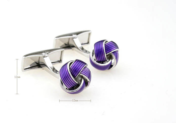  Purple Romantic Cufflinks Paint Cufflinks Knot Wholesale & Customized  CL640936