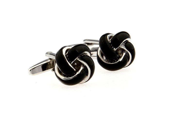  Black Classic Cufflinks Paint Cufflinks Knot Wholesale & Customized  CL651357