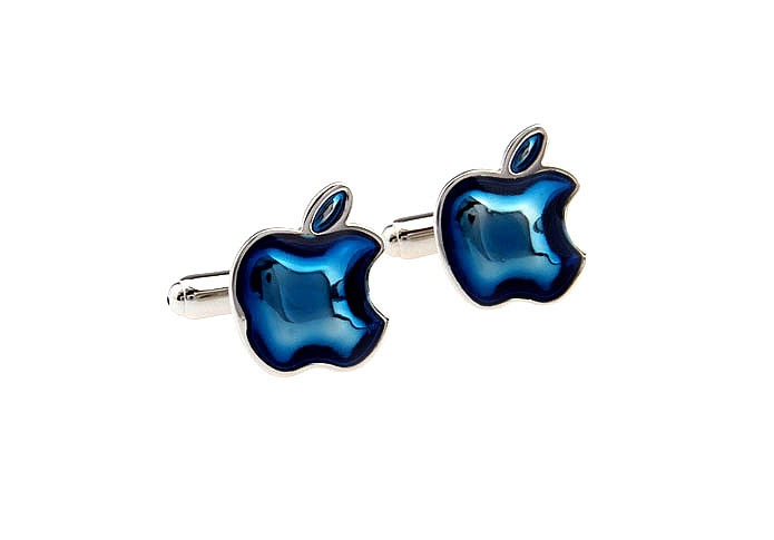 Apple APPLE Cufflinks  Blue Elegant Cufflinks Paint Cufflinks Food and Drink Wholesale & Customized  CL651429