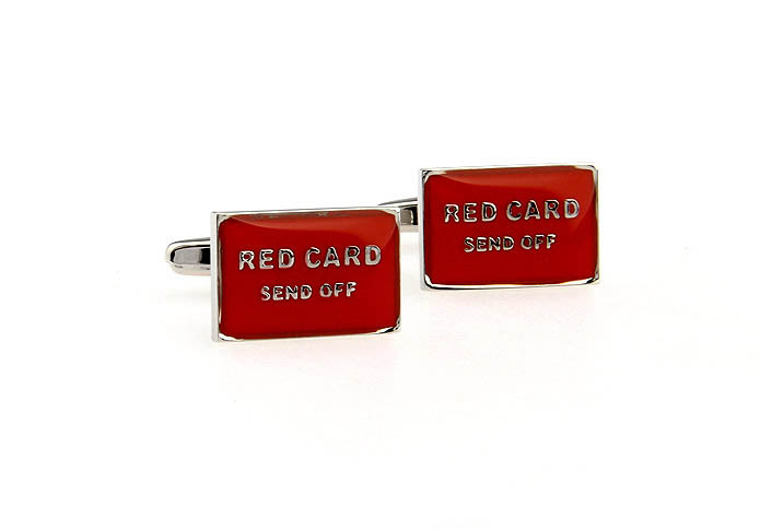 Competition Red Cufflinks  Red Festive Cufflinks Paint Cufflinks Tools Wholesale & Customized  CL651469