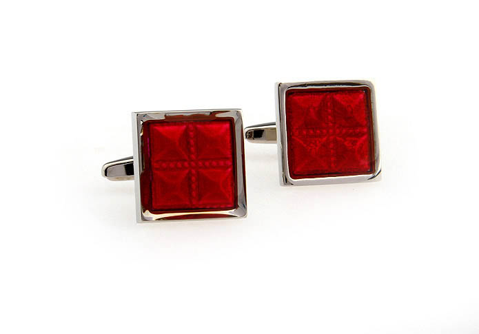 Valentine's Day Gift Cufflinks  Red Festive Cufflinks Paint Cufflinks Wholesale & Customized  CL651520