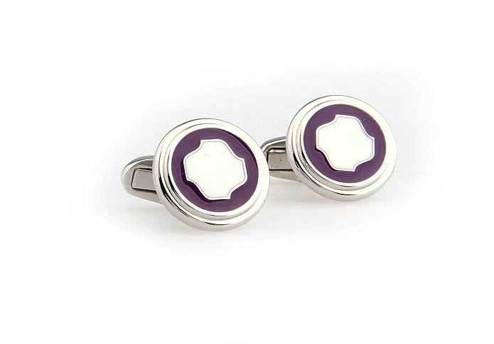  Purple Romantic Cufflinks Paint Cufflinks Wholesale & Customized  CL651570