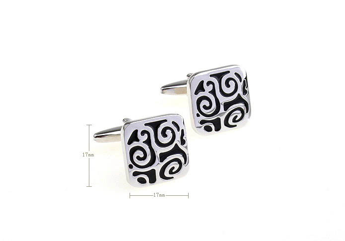 Ancient Greece pattern Cufflinks  Black Classic Cufflinks Paint Cufflinks Funny Wholesale & Customized  CL651767