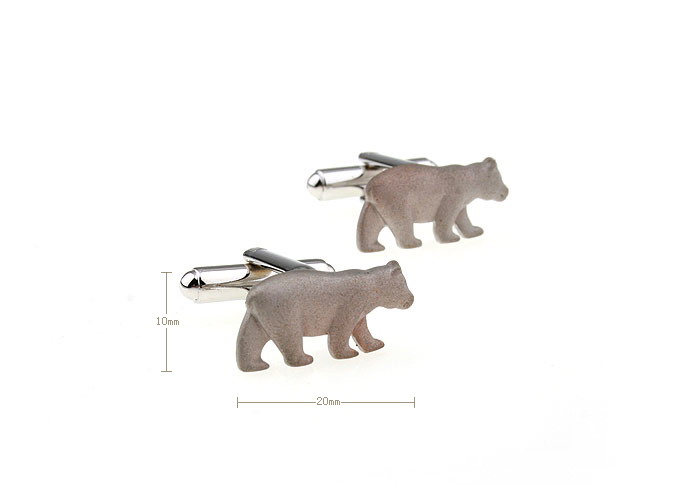 Polar Bear Cufflinks  Gray Steady Cufflinks Paint Cufflinks Animal Wholesale & Customized  CL651838