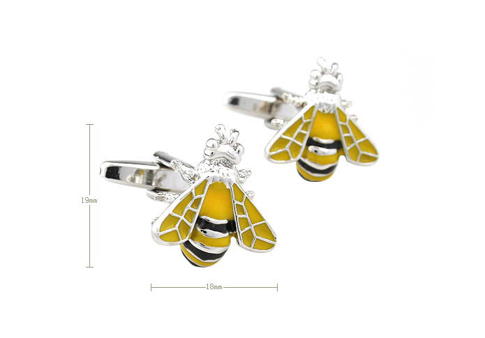 Bee Cufflinks  Multi Color Fashion Cufflinks Paint Cufflinks Animal Wholesale & Customized  CL651853