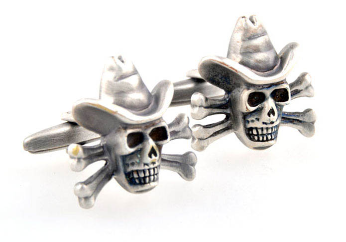Pirate Skull Cufflinks  Gray Steady Cufflinks Paint Cufflinks Skull Wholesale & Customized  CL653958