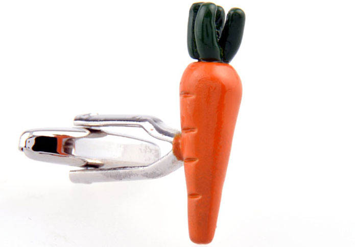 Carrot Cufflinks  Orange Cheerful Cufflinks Paint Cufflinks Food and Drink Wholesale & Customized  CL654078