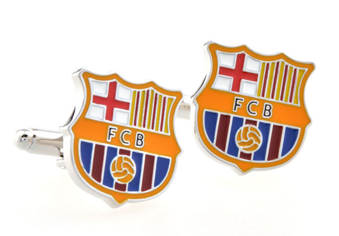 Barcelona Football Club Cufflinks  Multi Color Fashion Cufflinks Paint Cufflinks Sports Wholesale & Customized  CL654410