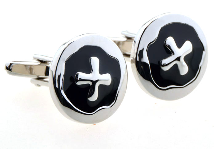 Cross Cufflinks  Black Classic Cufflinks Paint Cufflinks Religious and Zen Wholesale & Customized  CL654447