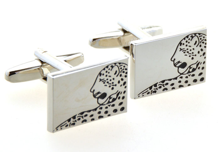 Leopard Cufflinks Black Classic Cufflinks Paint Cufflinks Animal Wholesale & Customized CL654887