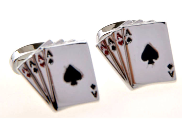 Poker 4 A Cufflinks Multi Color Fashion Cufflinks Paint Cufflinks Gambling Wholesale & Customized CL655488