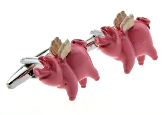 Flying Pig Cufflinks Pink Charm Cufflinks Paint Cufflinks Animal Wholesale & Customized CL655514