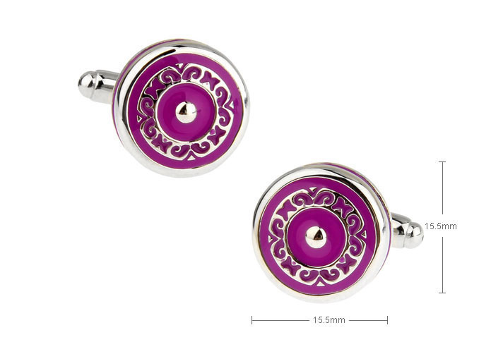 Greece Pattern Cufflinks  Purple Romantic Cufflinks Paint Cufflinks Funny Wholesale & Customized  CL655733