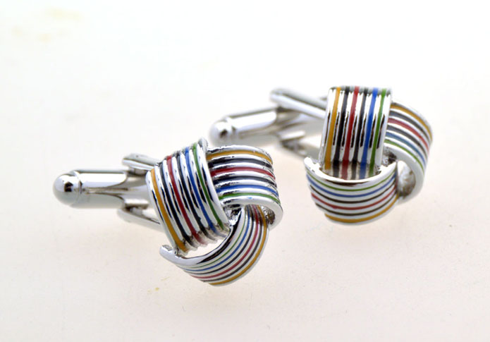  Multi Color Fashion Cufflinks Paint Cufflinks Knot Wholesale & Customized  CL656501