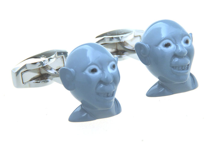 Monster Cufflinks  Blue Elegant Cufflinks Paint Cufflinks Skull Wholesale & Customized  CL656971