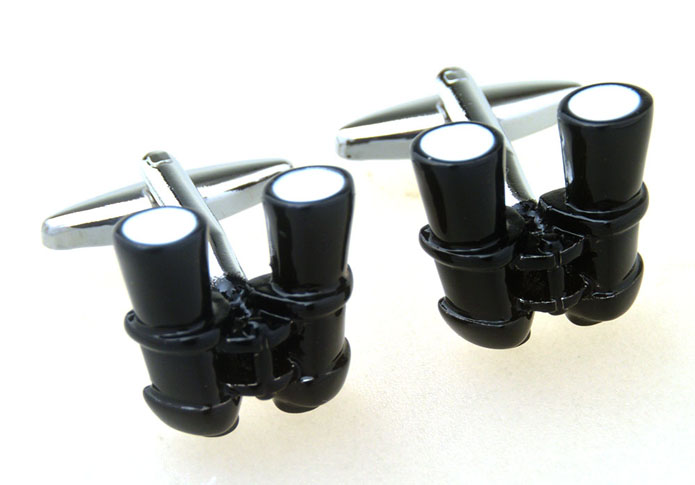 Telescope Cufflinks  Black White Cufflinks Paint Cufflinks Tools Wholesale & Customized  CL657004