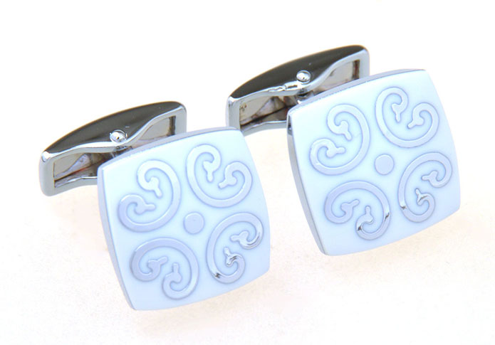 Greek Pattern Cufflinks  White Purity Cufflinks Paint Cufflinks Funny Wholesale & Customized  CL657014