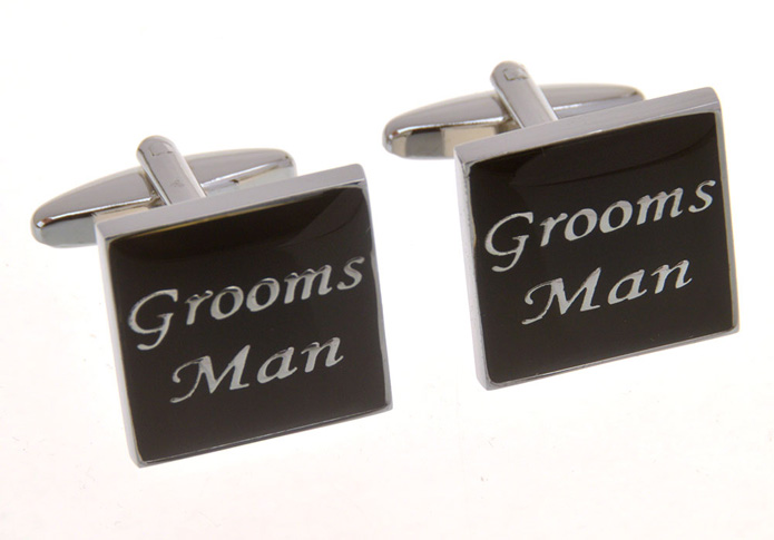 Best Man Cufflinks  Black Classic Cufflinks Paint Cufflinks Wedding Wholesale & Customized  CL657232