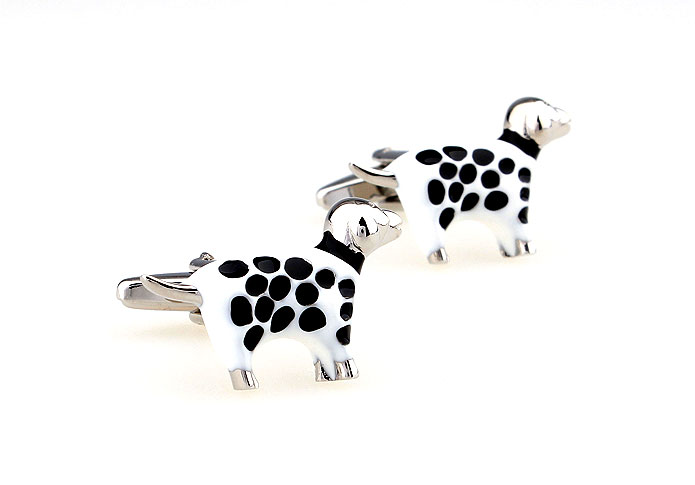 Dalmatians Cufflinks  Black White Cufflinks Paint Cufflinks Animal Wholesale & Customized  CL662435