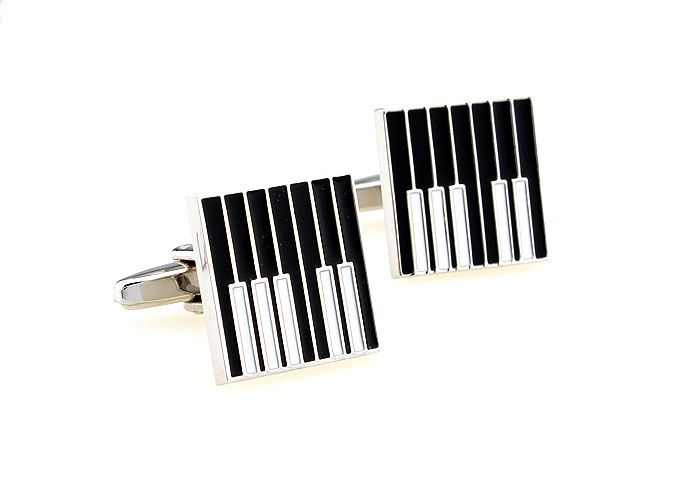Piano keys Cufflinks  Black White Cufflinks Paint Cufflinks Music Wholesale & Customized  CL662492