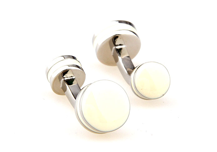 Sided buckle Cufflinks  White Purity Cufflinks Paint Cufflinks Funny Wholesale & Customized  CL662682