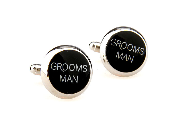 GROOMS MAN Cufflinks  Black White Cufflinks Printed Cufflinks Wedding Wholesale & Customized  CL662773