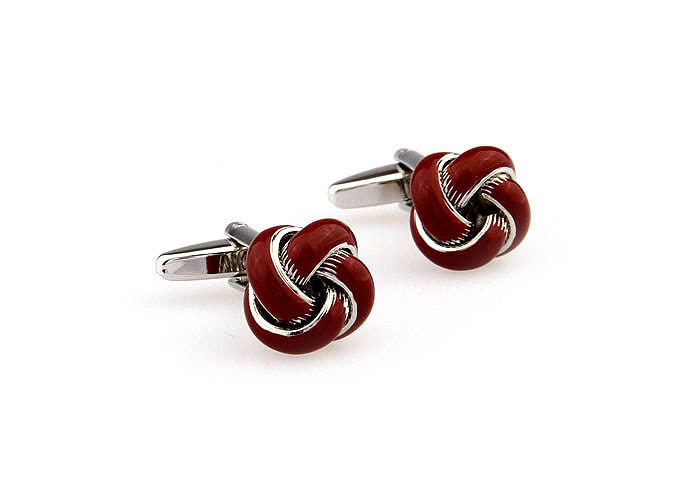  Red Festive Cufflinks Paint Cufflinks Knot Wholesale & Customized  CL663034