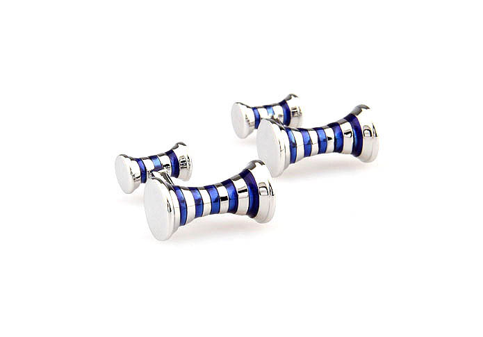 Double-sided drum Cufflinks  Blue Elegant Cufflinks Paint Cufflinks Funny Wholesale & Customized  CL663071