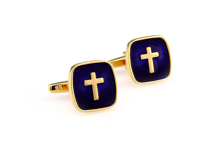 Cross Cufflinks  Gold Luxury Cufflinks Paint Cufflinks Religious and Zen Wholesale & Customized  CL663101