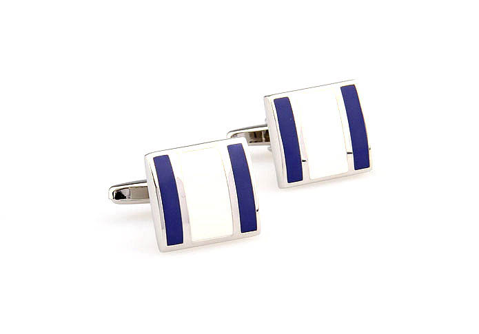 Blue White Cufflinks Paint Cufflinks Wholesale & Customized  CL663112