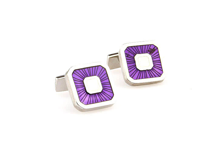  Purple Romantic Cufflinks Paint Cufflinks Wholesale & Customized  CL663227