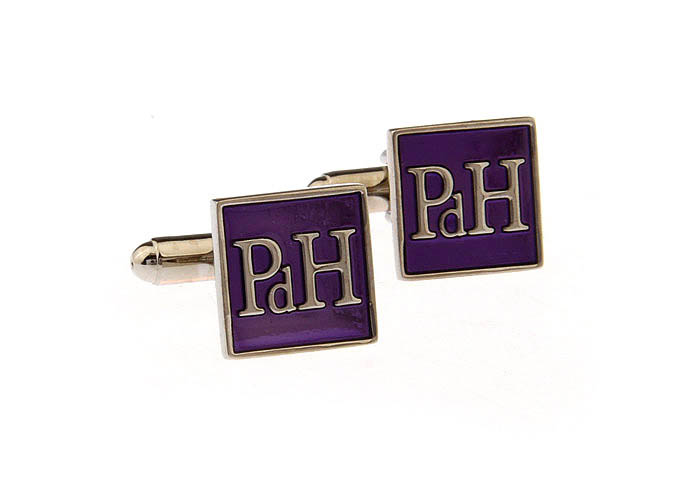 PDH Cufflinks  Purple Romantic Cufflinks Paint Cufflinks Symbol Wholesale & Customized  CL663665