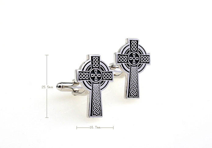 Cross Cufflinks  Black Classic Cufflinks Paint Cufflinks Religious and Zen Wholesale & Customized  CL670937
