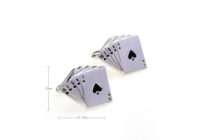 Poker straight Cufflinks  Black Classic Cufflinks Paint Cufflinks Gambling Wholesale & Customized  CL670941