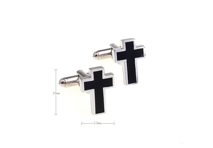 Cross Cufflinks  Black Classic Cufflinks Paint Cufflinks Religious and Zen Wholesale & Customized  CL670955