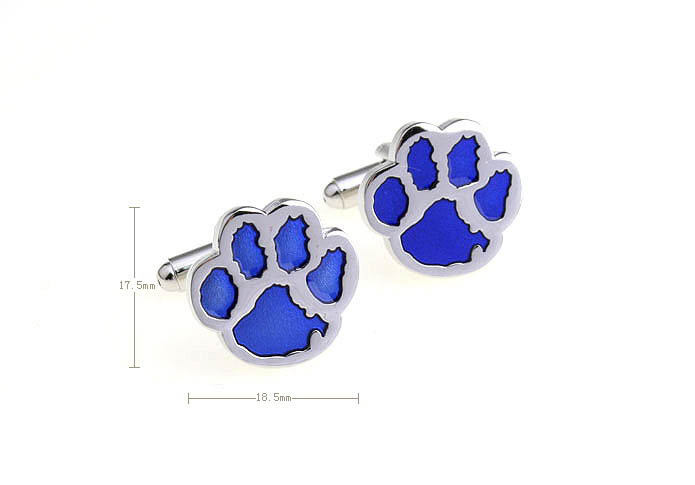 Bear's paw Cufflinks  Blue Elegant Cufflinks Paint Cufflinks Animal Wholesale & Customized  CL670998