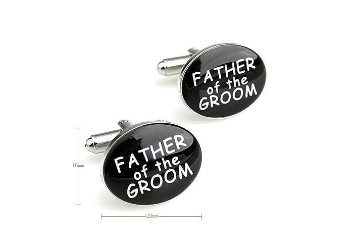 FATHER OF THE GROOM Cufflinks  Black Classic Cufflinks Paint Cufflinks Wedding Wholesale & Customized  CL671002