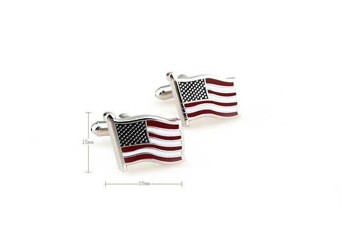 American Flag Cufflinks  Multi Color Fashion Cufflinks Paint Cufflinks Flag Wholesale & Customized  CL671066