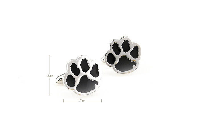 Bear's paw Cufflinks  Black Classic Cufflinks Paint Cufflinks Animal Wholesale & Customized  CL671079