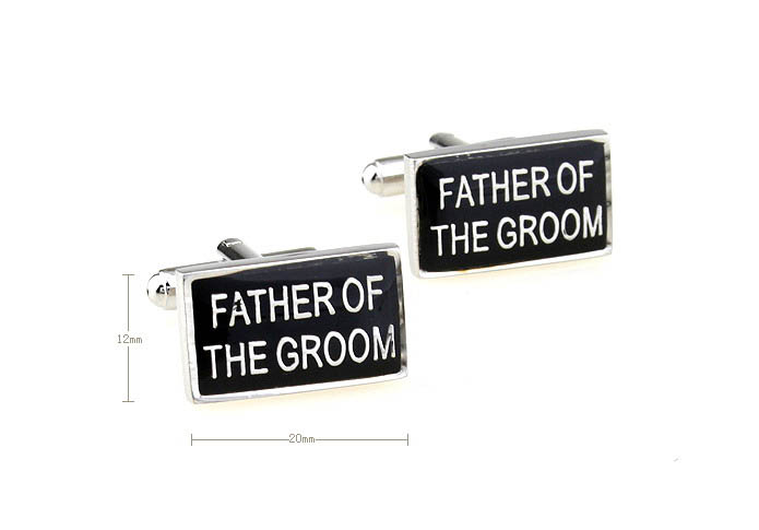 FATHER OF THE GROOM Cufflinks  Black Classic Cufflinks Paint Cufflinks Wedding Wholesale & Customized  CL671148