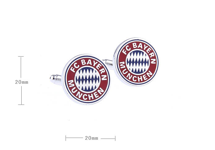 Bayern Munich football club Cufflinks  Multi Color Fashion Cufflinks Paint Cufflinks Flags Wholesale & Customized  CL671688