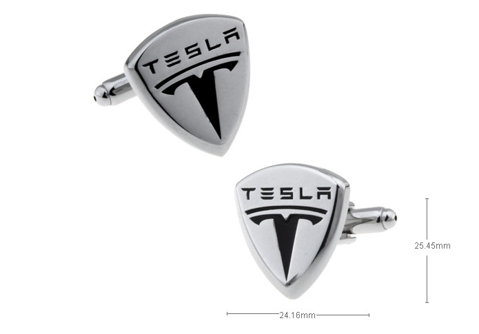 Tesla Motors logo Cufflinks  Black Classic Cufflinks Paint Cufflinks Automotive Wholesale & Customized  CL671763