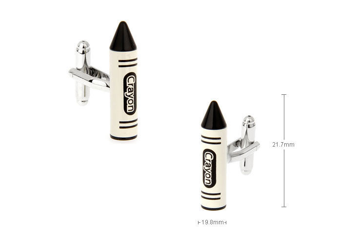 Crayon Cufflinks  Black White Cufflinks Paint Cufflinks Tools Wholesale & Customized  CL671787