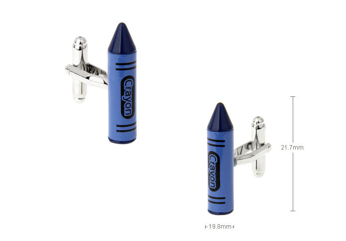 Crayon Cufflinks  Blue Elegant Cufflinks Paint Cufflinks Tools Wholesale & Customized  CL671788