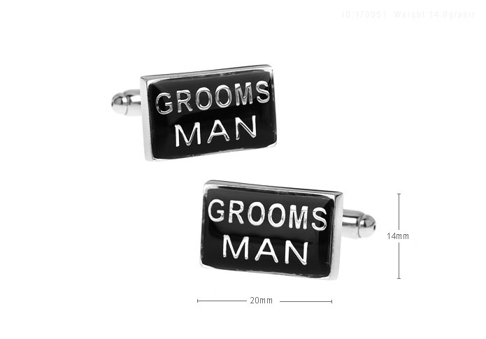 GROOMS MAN Cufflinks  Black Classic Cufflinks Paint Cufflinks Symbol Wholesale & Customized  CL671832