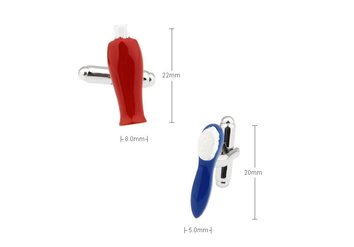 Toothpaste Toothbrush Cufflinks Multi Color Fashion Cufflinks Paint Cufflinks Tools Wholesale & Customized CL671854
